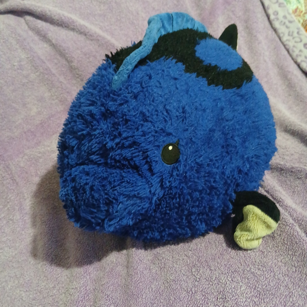 Blue Stuffed Fish Toy